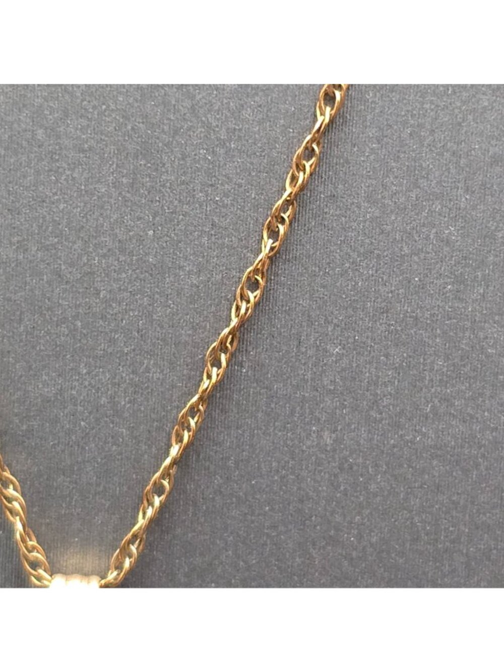 Vintage 14K Gold Filled Diamond Cross Necklace M Cartouche Pendant 19" - Picture 8 of 15